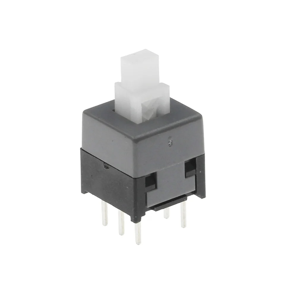 Mini Push button switch 6Pin Push Tactile Power Micro Switch Self lock On/Off button Latching switch 8.5X8.5mm