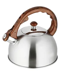 Manufacturer Wholesale Whistle Stainless Steel Teapots Water Kettles with Wooden Handle Whistling Gas Kettle