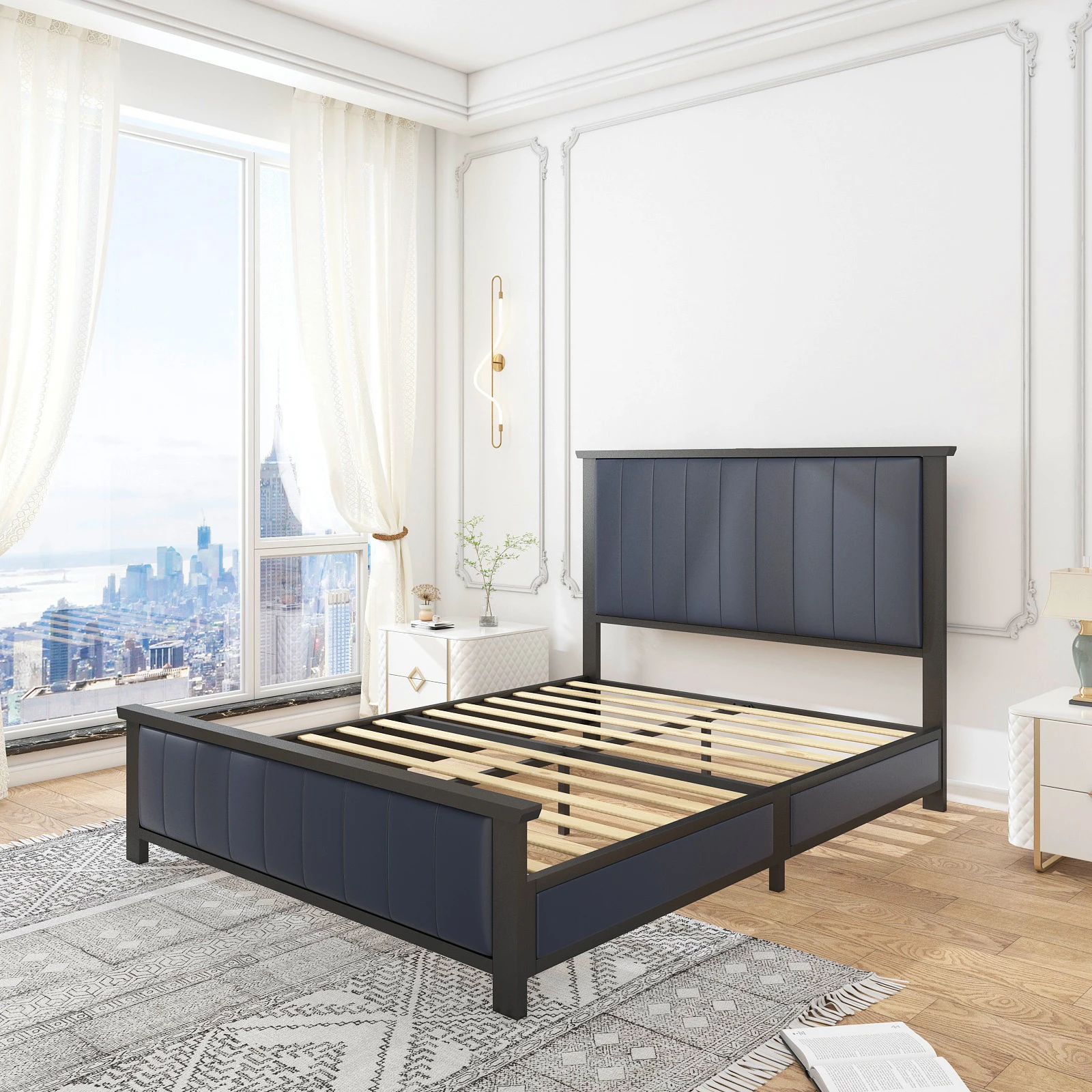 Factory Price Selling Upholstered Bed Queen Comfortable And Soft Upholstered Fabric Beds