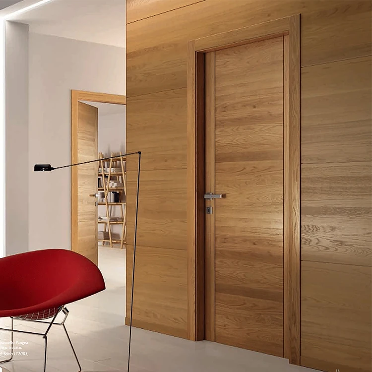 Prettywood Low Price Minimalist Style Modern MDF Melamine Interior Simple Bedroom Wooden Door