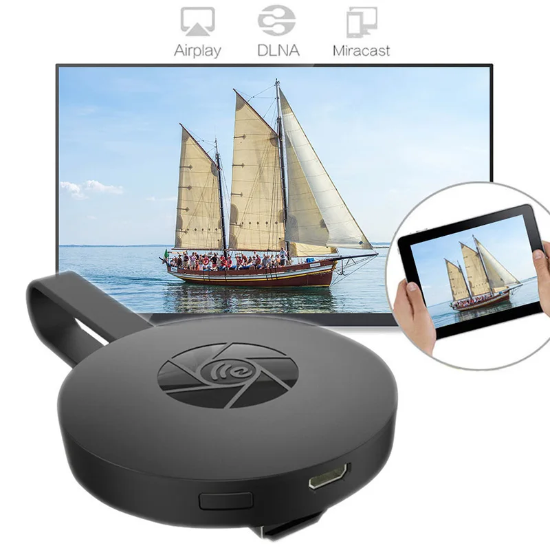 4K Wireless HDMI Display Dongle Adapter 1080P, WiFi Streaming Movies, Shows Receiver for i-Phone, i-Pad, Android, Tablet, Laptop