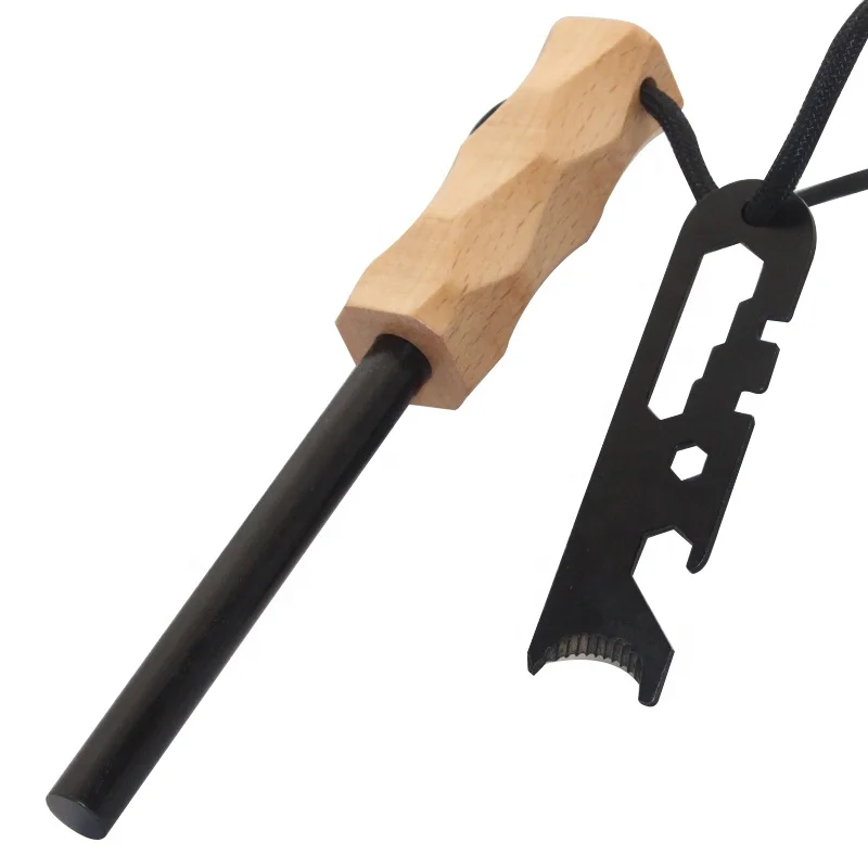 15,000 ignitions Outdoor Adventure Firesteel Fire Starter Kit with Survival Firecraft Paracord