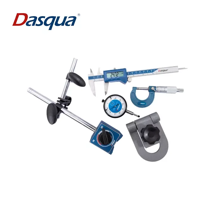 Dasqua 5Pcs Measuring Tool Set 150mm Digital Caliper Outside Micrometer With Stand Dial indicator Magnetic Base