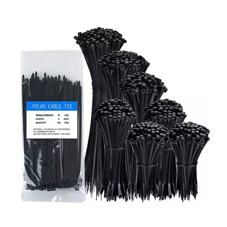 Nylon Plastic Cable Ties Strap Self-locking Plastic white Zip Tie Factory Wholesale