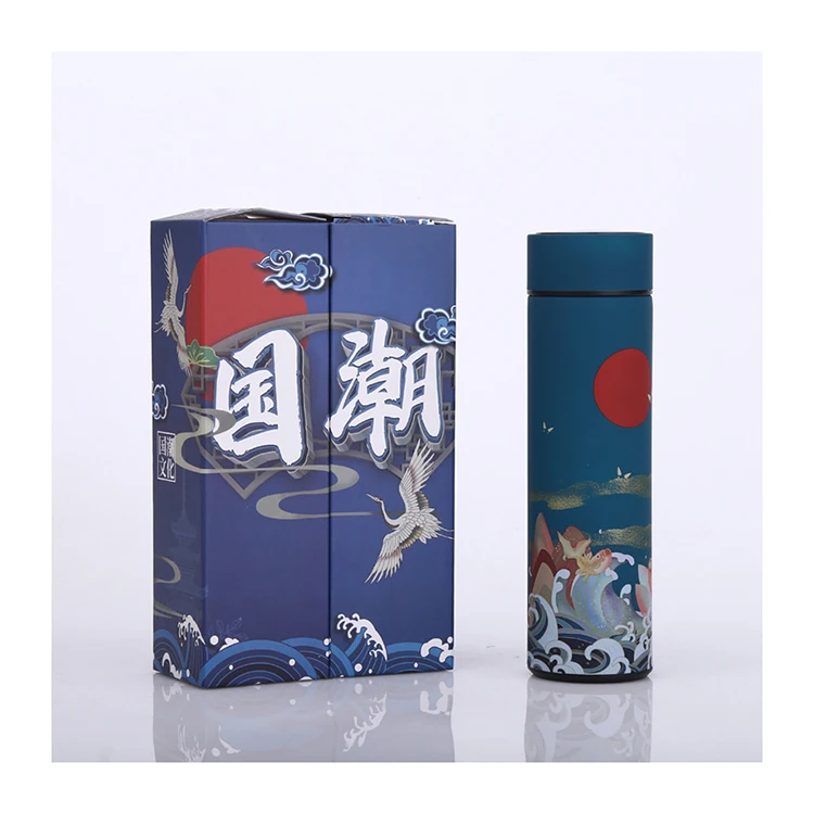 Oem Chinese Culture Spray Paint 500Ml Stainless Steel Vacuum Flask Thermo Bottle Water Flask Cup