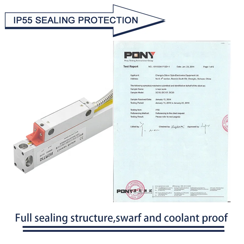 DITRON 2/3 Axis Dro Digital Readout Display with Linear Scale Optical Grating Ruler for Milling Lathe Machine