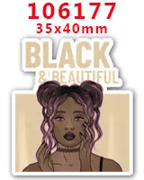 Плоская смола, сделай сам, творчество, плоский мультяшный рисунок, акриловая смола, Плоский Рисунок для украшения, серьги черного цвета-девочка-Волшебство-106177-106197