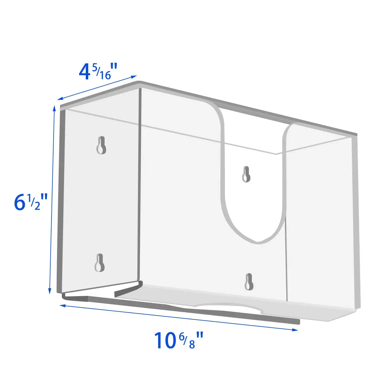 Acrylic Paper Towel Dispenser Wall Mount for Multi-Fold Paper Towel,C-Fold, Zfold, Tri fold Hand Towel Holder Commercial