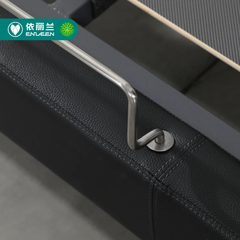 Manufacturer High Quality Modern Cow Leather Soft Bed in Queen King Size for Bedroom Furniture Ottoman Bed Made in China