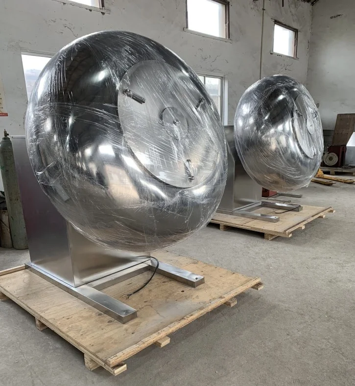 LPMIE  The chemical industry uses a coating machine to wrap the candy filling