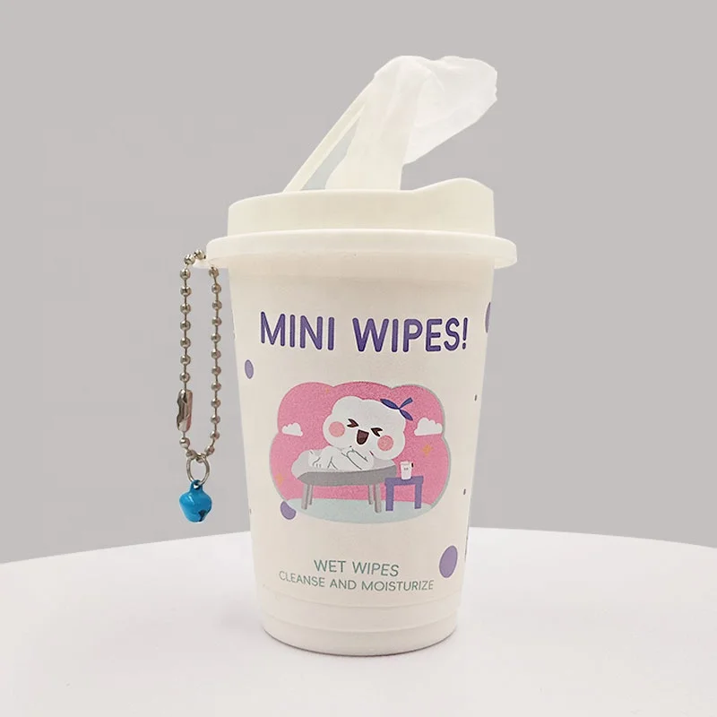 Pocket Wipes Custom Private Logo Mini Canister Refreshing Wet Wipes for Lady Gift