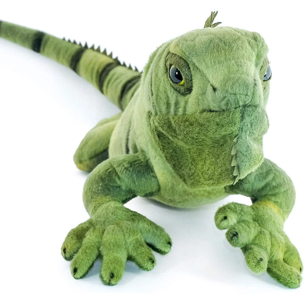 Greenmart Factory Custom Made Realistic Soft Cute Green Lizard Plush Toy Chameleon Simulation Animated Lifelike Stuffed Animal