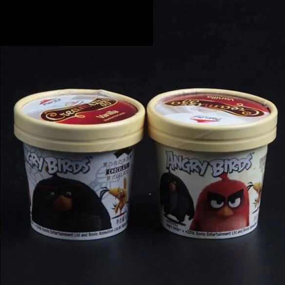 Biodegradable Eco Friendly Disposable 16 oz 500ml  Ice cream Use and Paper Material paper ice cream tub
