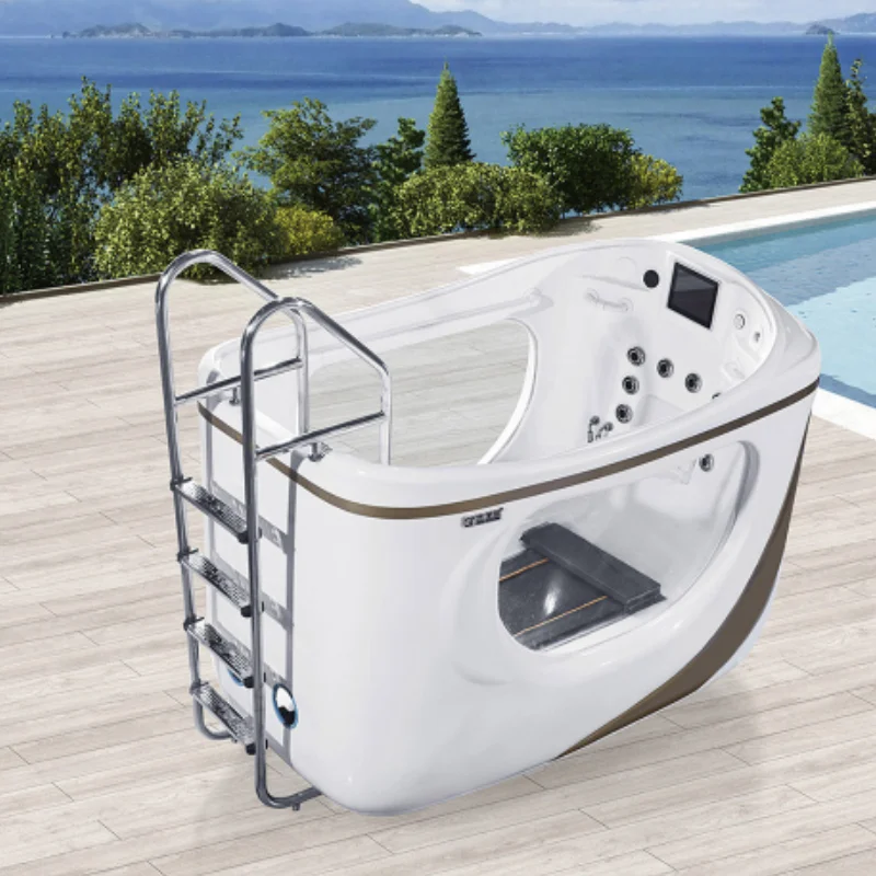 2021 New design BG-9961 Fashionable sexy freestanding Acrylic Massage function spa  for adult with underwater treadmill