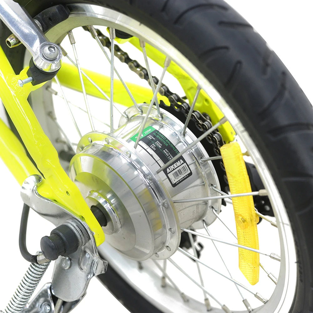 Small volume 16 inch Aluminum alloy folding frame 7 speed mini folding electric bike