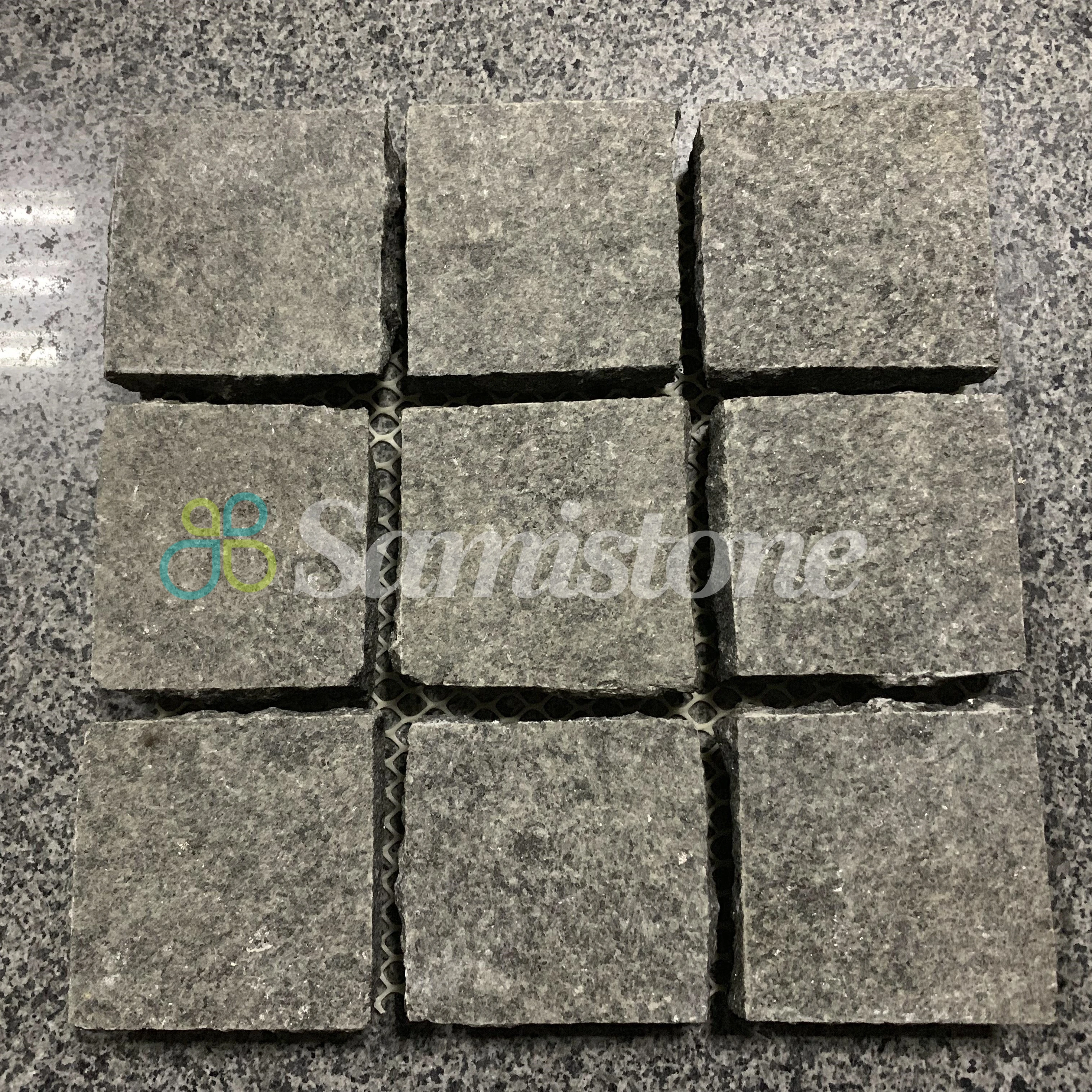 Samistone New G684 Natural Granite Black Block Granite Cobble Stone Pavers