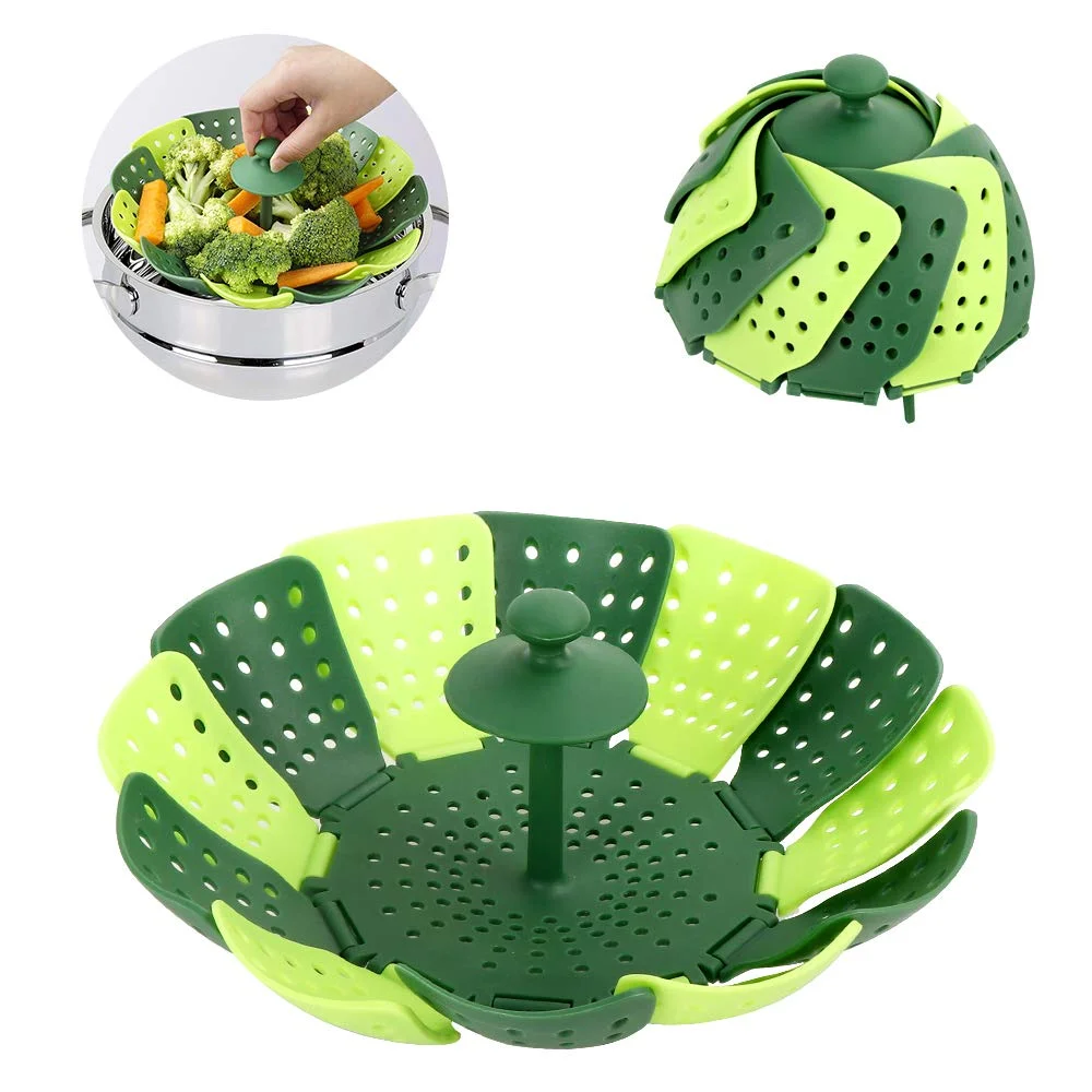 BPA Free & Food Grade Approved Food Grade Dishwasher Safe Silicone Steaming Basket