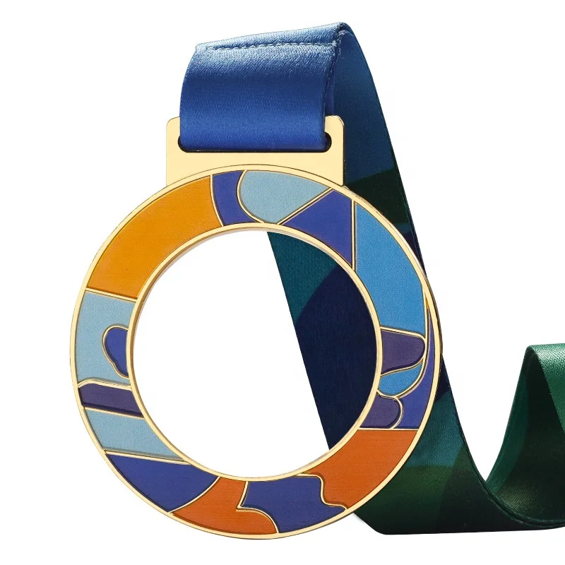 Medals Custom Metal Soft Enamel Zinc Alloy America Bag Sport Creative OEM North Ribbon Logo Style Packing Finish Technique Games