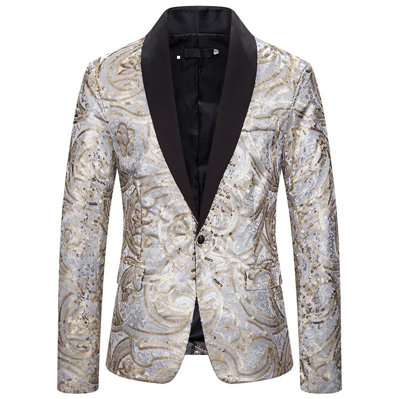 Sequin Show Dress Blazer Fashion Suit for men