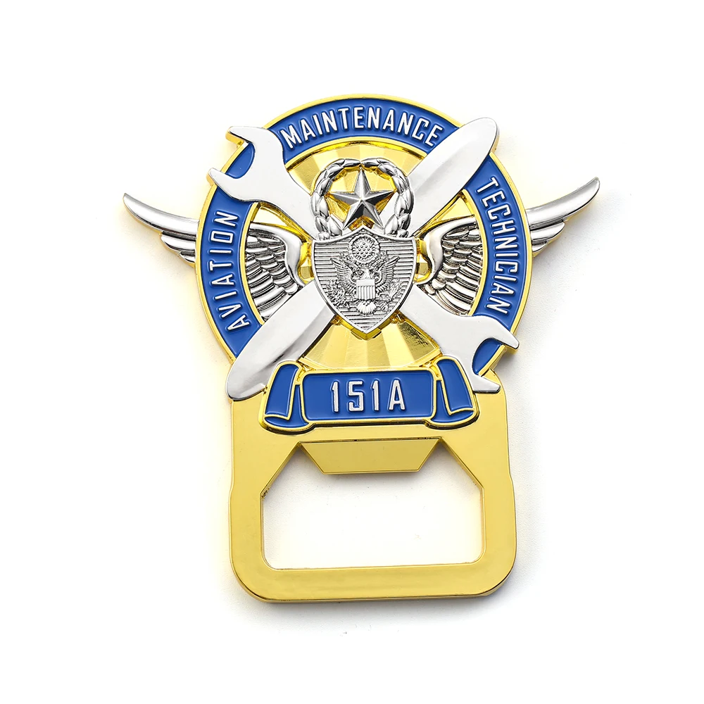 Multifunctional Metal Bar Bottle Opener Souvenir Custom Wine Opener Soft Enamel Bottle Opener with Magnet