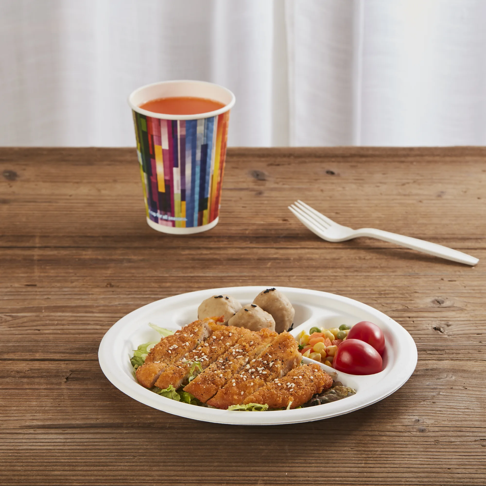 Fantastic quality popular  Durable Disposable Eco-Friendly Food Custom Dinner Divided Plate Dish