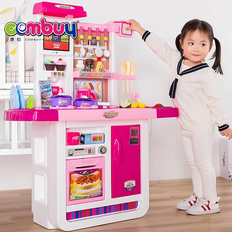 Best sale pretend play touch light music toy folding kitchen tables