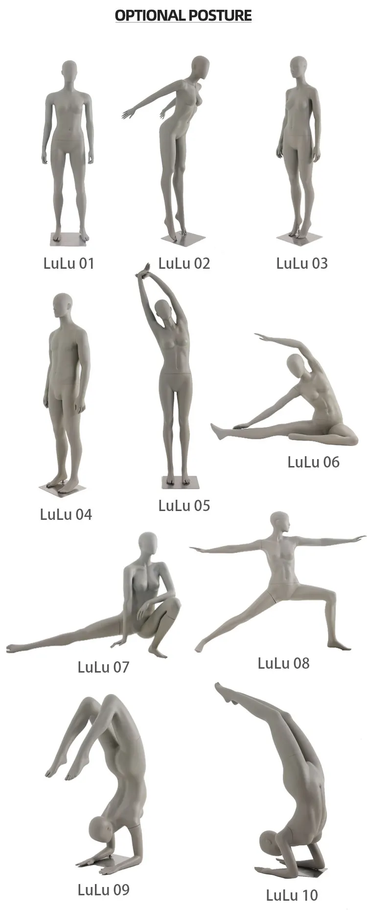 Clothes Display Female Yoga Fitness Mannequin Full Body Standing Female Mannequin