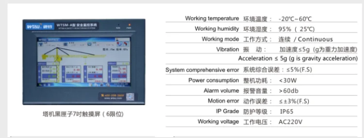 High quality Data Logger Tower Crane Anti Collision System Black Box