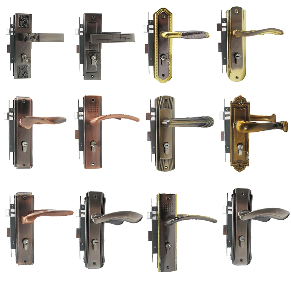 Oem Chromed Iron Aluminum Mortise Cylinder Deadbolt Lever Handle Mortise Lockset