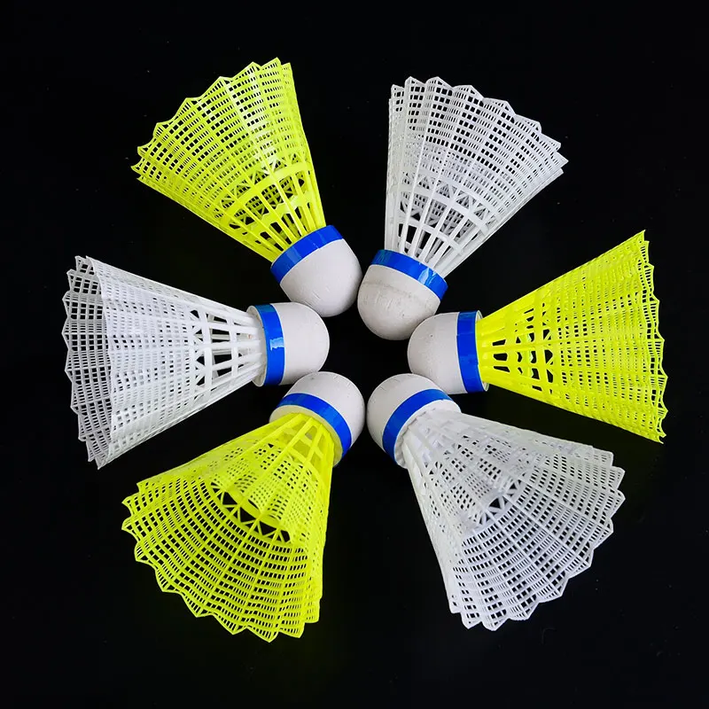 Wholesale delivery soon durable nylon shuttlecock badminton for playing practice good quality plastic shuttlecock