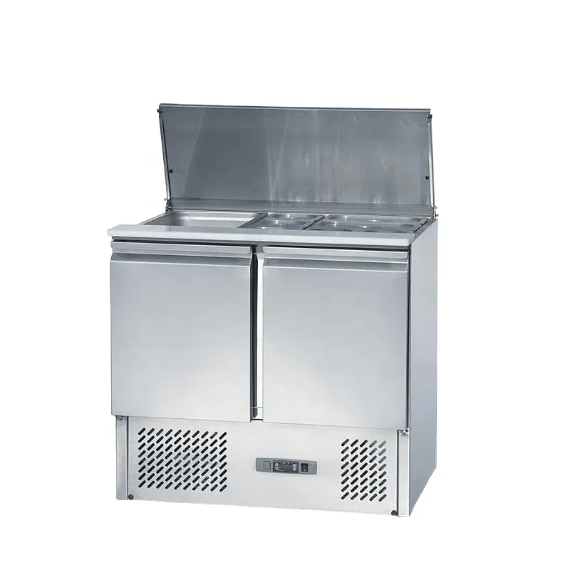 2 doors Marble Table Salad Worktable Chiller / Sandwich Worktable / Sandwich refrigerated worktop