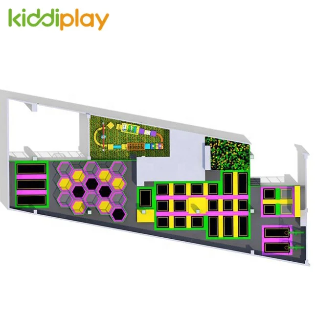 
China fitness sports commercial plan jump sport fitness children trampolines foam park 
