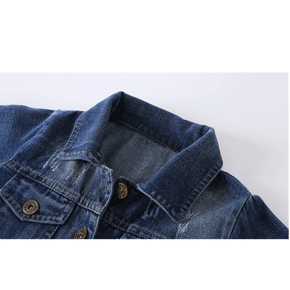 
Mudkingdom Hot Sale Comfortable Baby Denim Stylish Coats Casual Little Boy Jean Jacket 