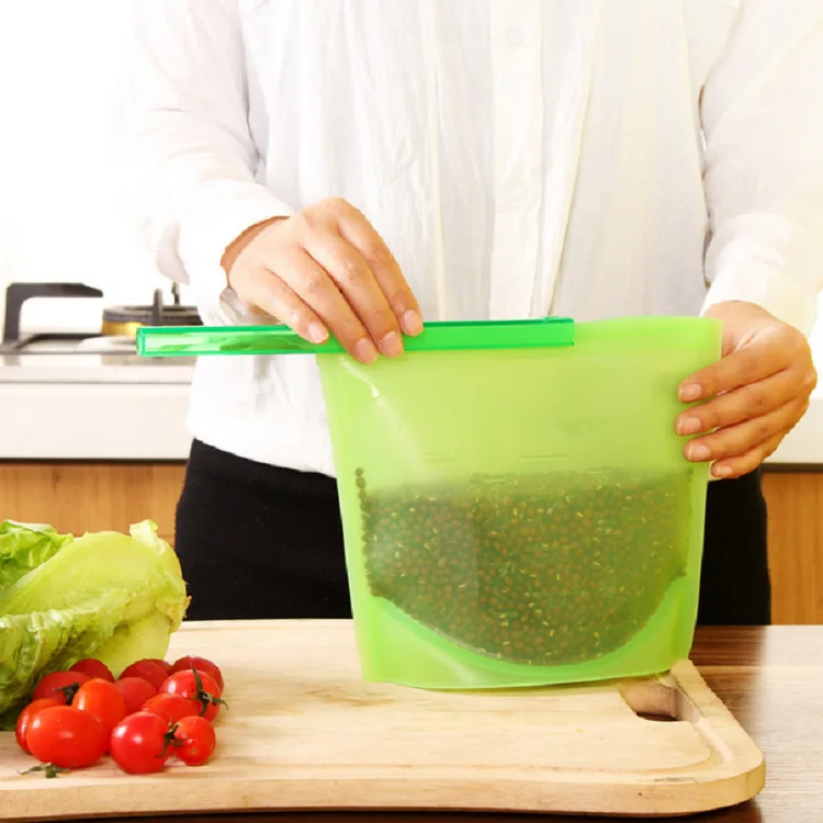 Герметичный силиконовый пакет для хранения пищевых продуктов кухонные пакеты на молнии морозильной камеры