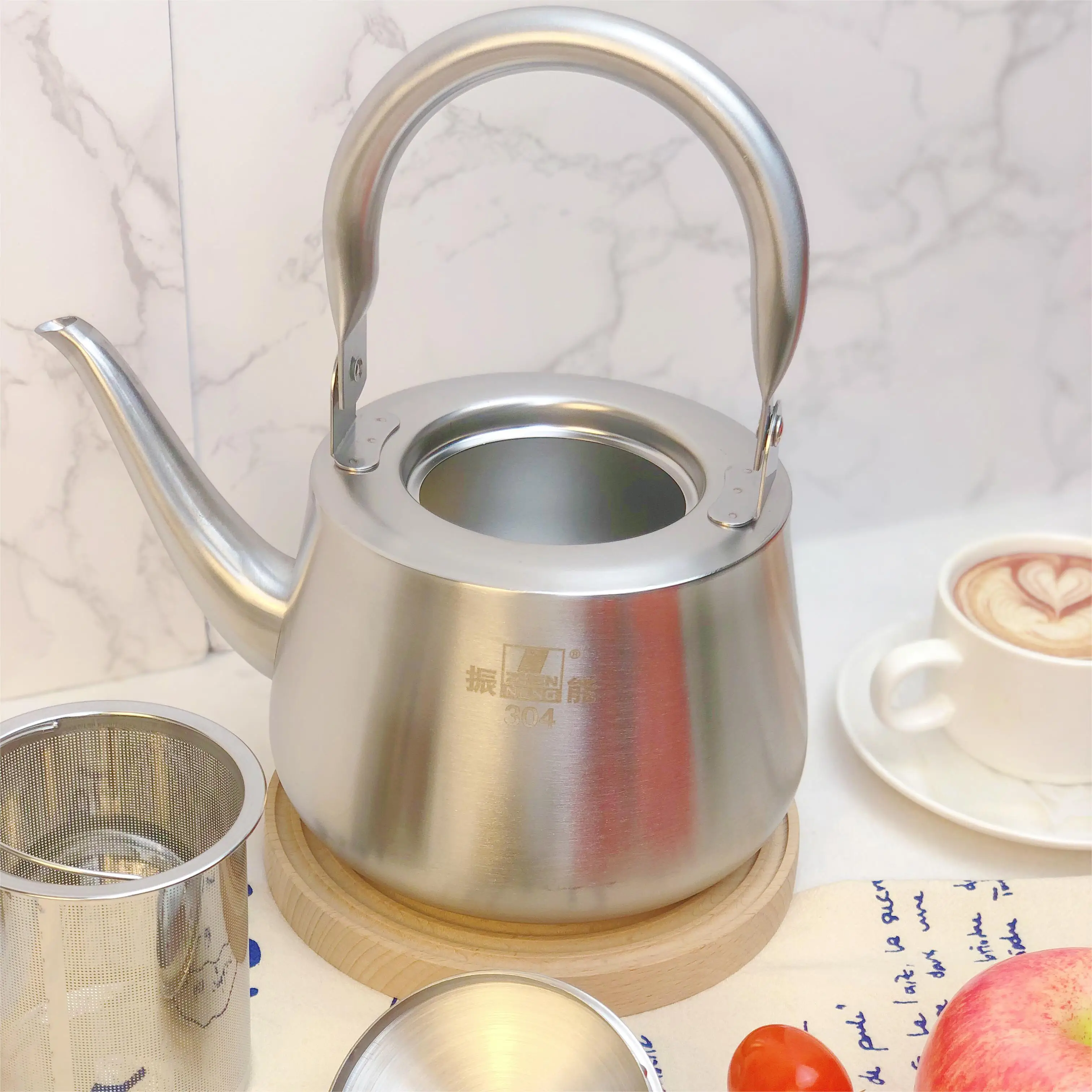 New Design Stainless Steel Whistling Kettle Factory Price Electric Kettle Water Boiler Metal Teapots