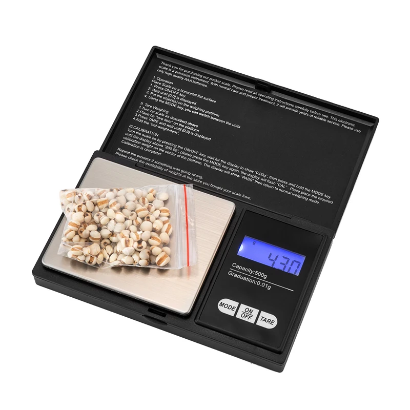 Mini Food Gold Jewelry Gram Scale Portable Electronic Weighing Scales 200g 0.01g Balance Weight Balanza Digital Weighing Scales