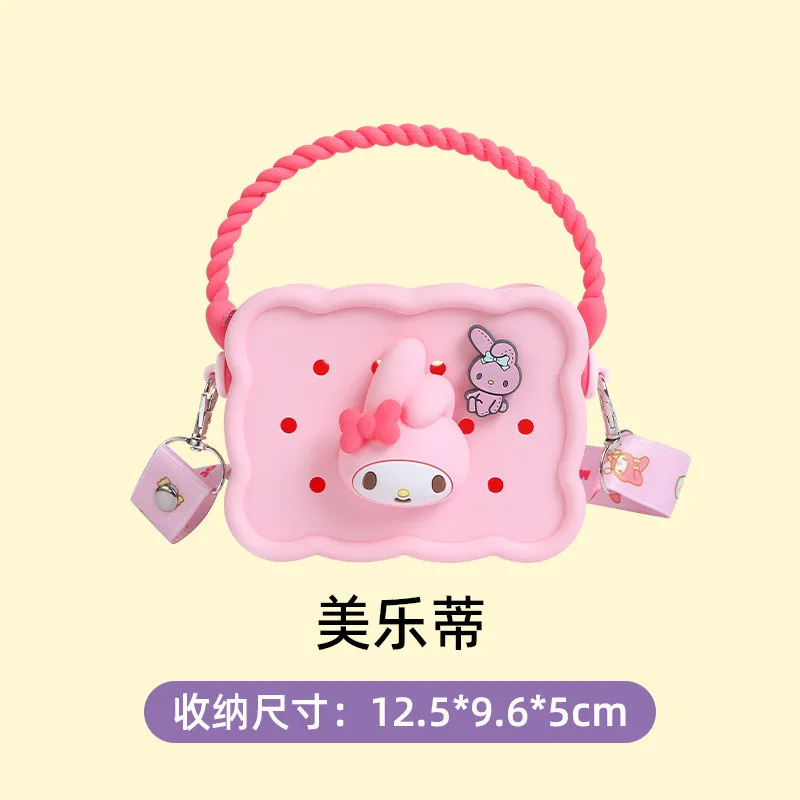 Wholesale Cute Animal Silicone Bag Messenger Bag Cartoon My Melody Children Coin Purse Small Silicone Kids Purses Handbags