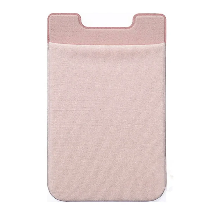 Removable and washable 3M adhesive sticker fabric card holder for cell iphone
