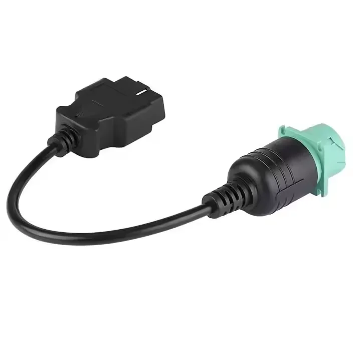 16-Pin Y-Splitter Extension Cable for Car Diagnostic with 9-Pin Deutsch J1939 Connector and OBD2 Compatibility