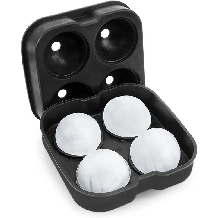 DIY Round 3D 4/6/8 Leak Proof Large 6cm Roller Pack Silicone Whiskey And Cocktails Ice Ball Mold