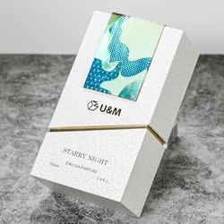 Custom Luxury Pearl Paper Hot Stamping & UV Printing Gift Arabian Perfume Packaging Storage Box for Perfume Bottles