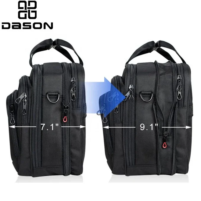 Expandable Mens Laptop Briefcase for Work and Travel