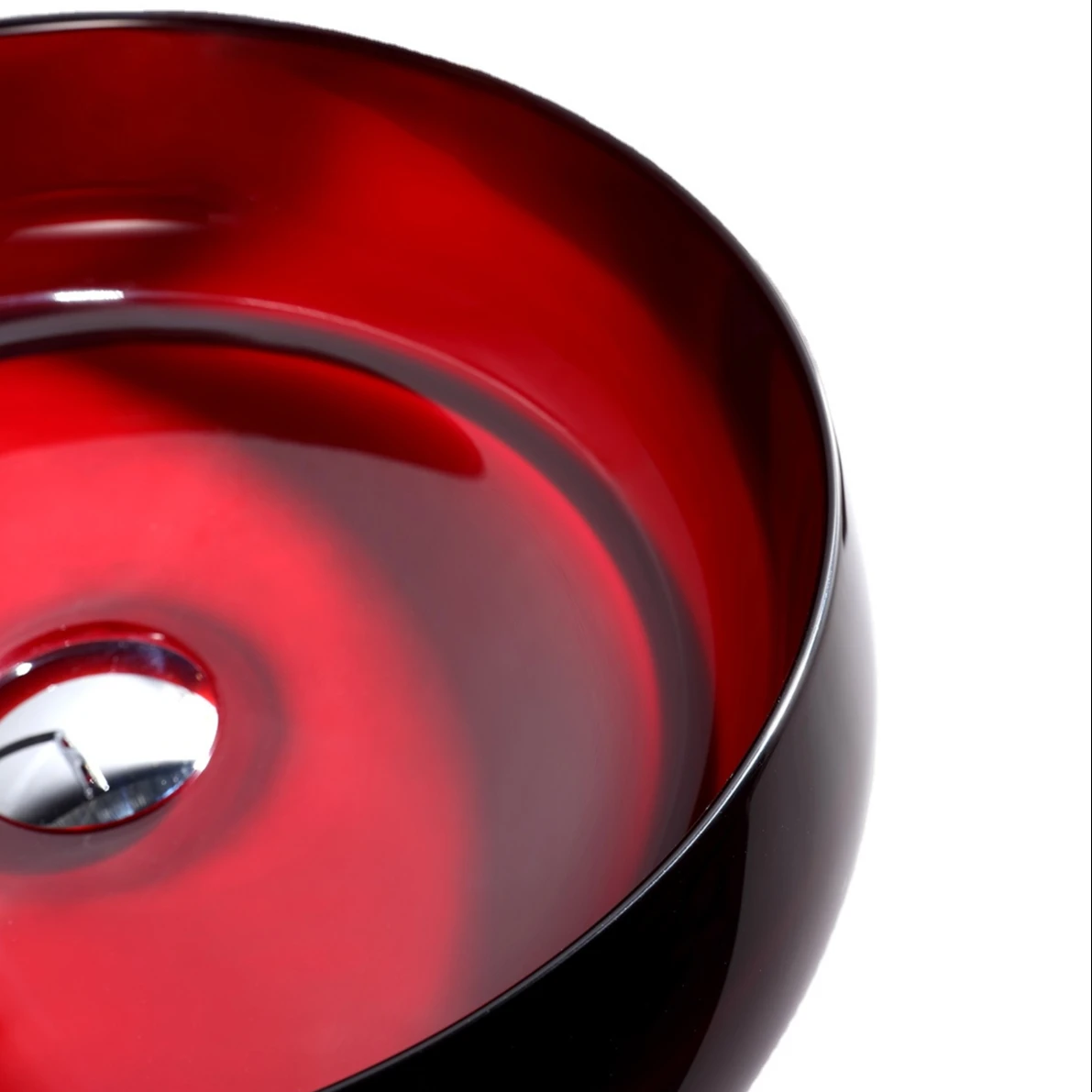 D15.7 'прозрачный хрустальный красный сосуд для ванной комнаты раковина из смолы каменная твердая поверхность раковина d400 мм