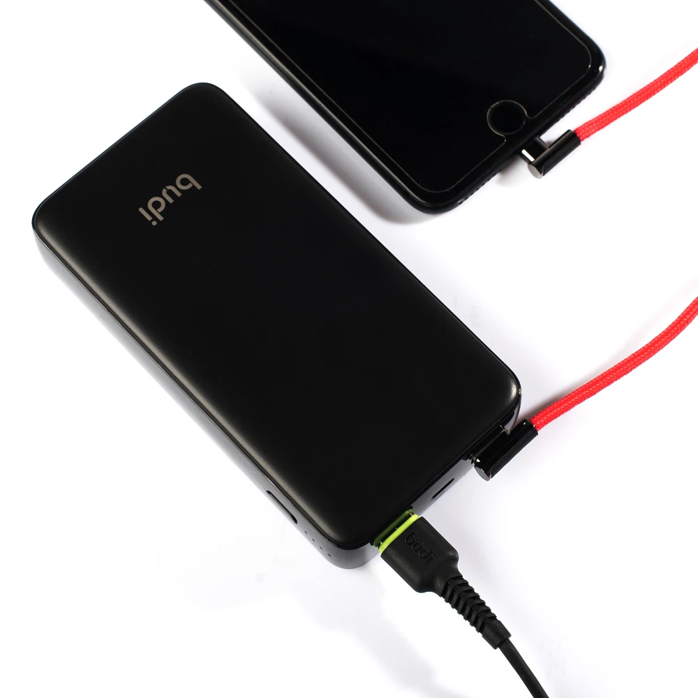 
budi/OEM High Capacity 20000mAh Quick Charging Power Bank Portable Battery Bank 20,000 mah with Three Outputs Power Bank 