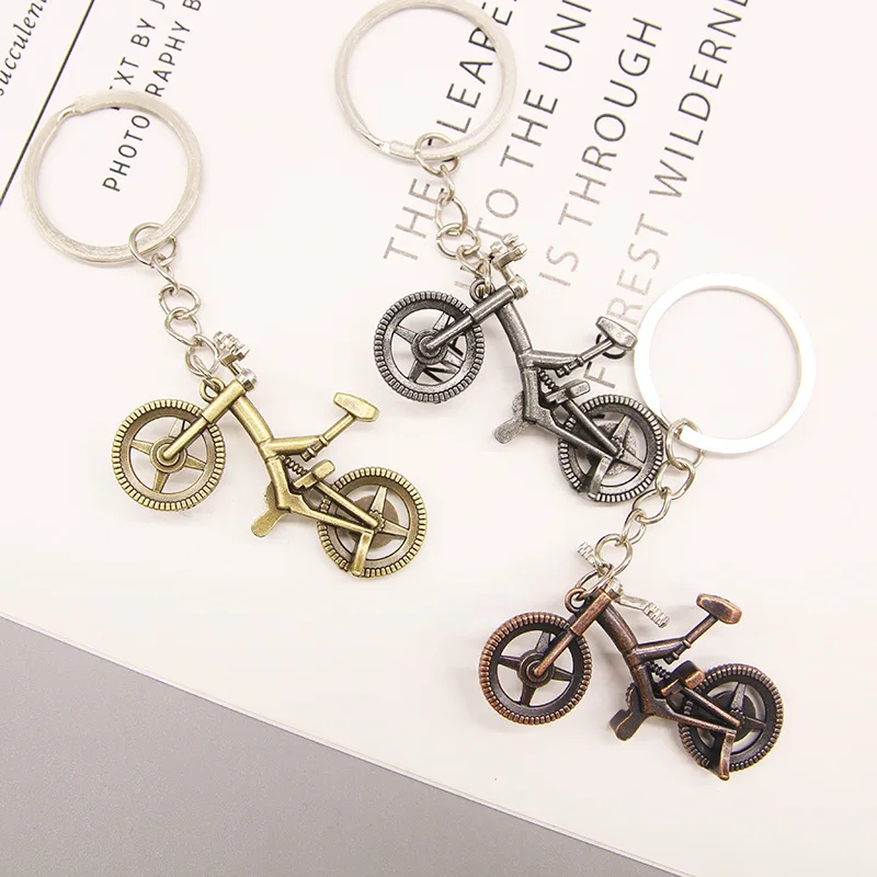 Colorful Mini Bicycle Metal keychain keyring for bike  Cycling Gift