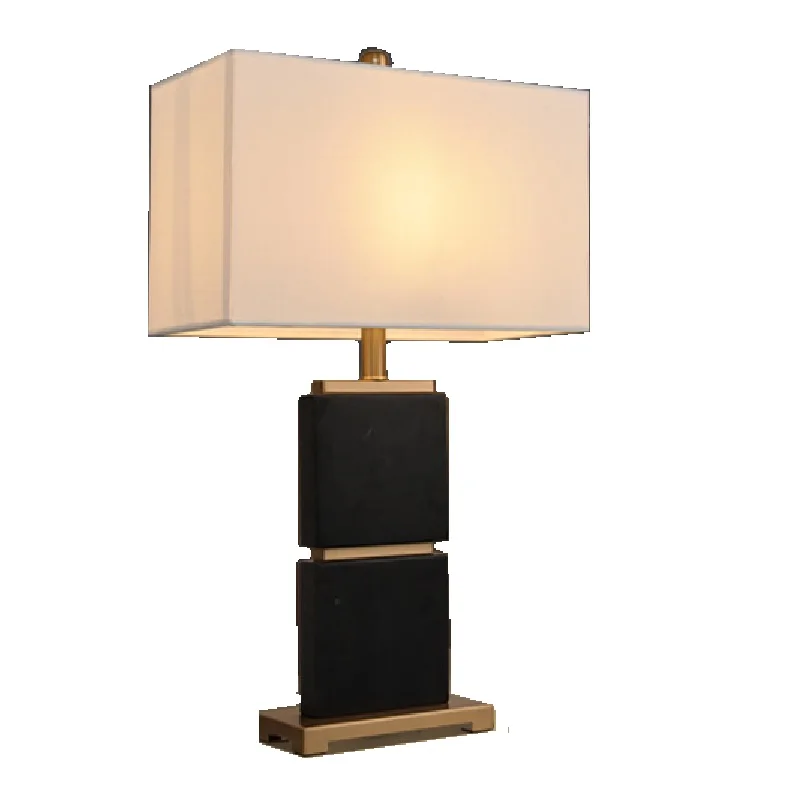 Mid Century Modern Gold Criss-Cross Stripe Ceramic Table Lamp With LED Light Bulb