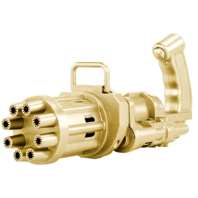 
Bubble machine web celebrity with a hand-held electric gold edition Gatling porous bubble gun children toys wholesale 
