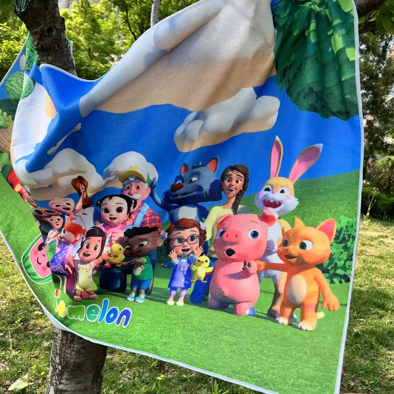 Microfiber Sublimated Digital Print Large Beach Towel Custom Logo Pattern Microfiber Towel