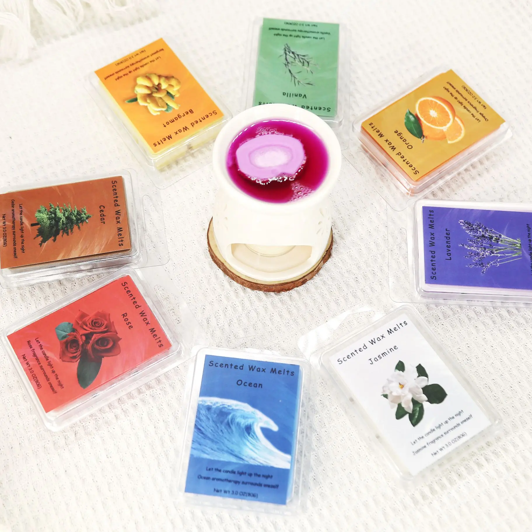 Custom DIY Scented Candle Raw Materials High Quality Cute  Soy Wax Scented Candle Wax Melts Wax Tablets