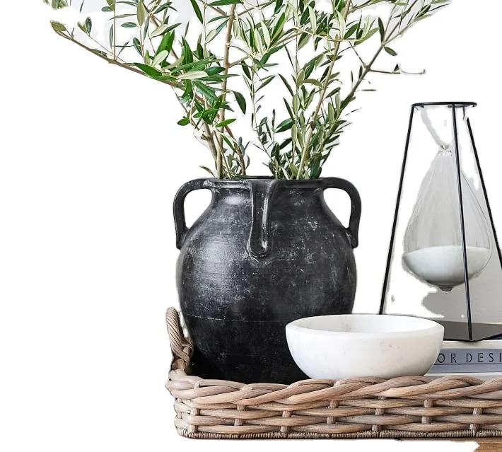 
 Черные Декоративные Керамические Вазы для украшения дома, офиса и отеля  